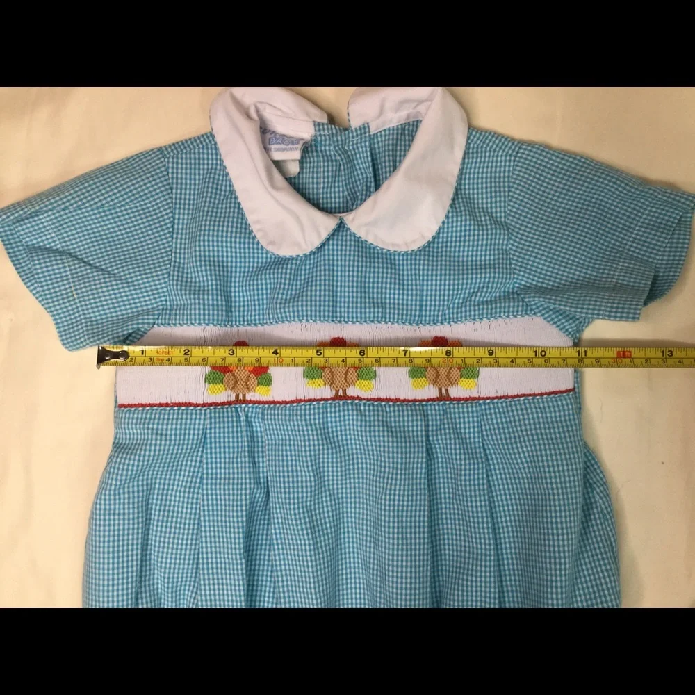 Cukees Baby Smocked Thanksgiving Turkey Bubble 18M